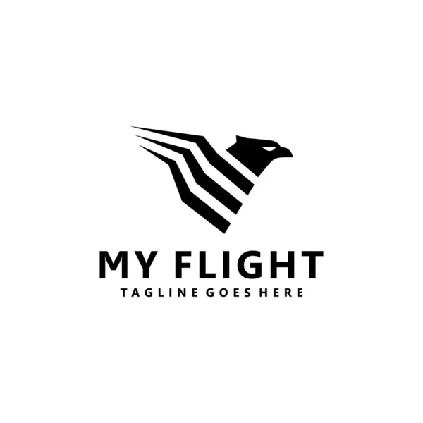 Иллюстрация Modern Eagle Sign Logo Vector Icon Template — стоковый вектор