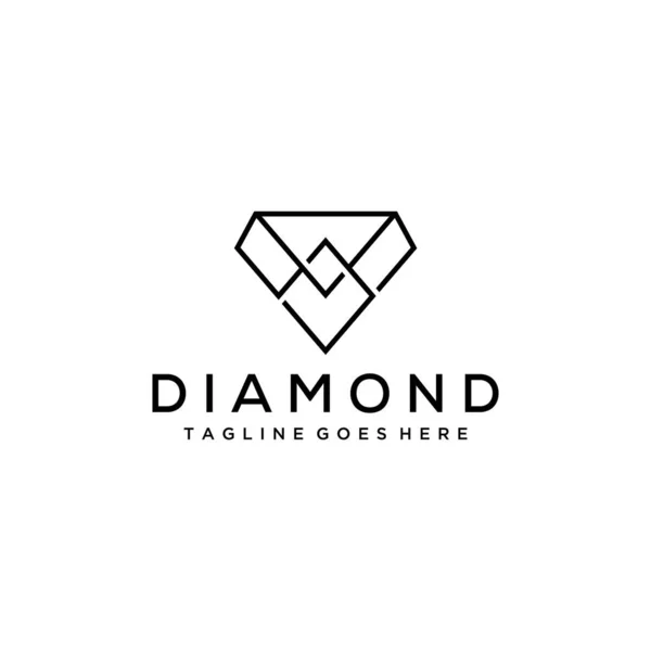 Creative Modern Стилист Diamond Ювелирные Украшения Вектор Дизайна Логотипа Роскоши — стоковый вектор