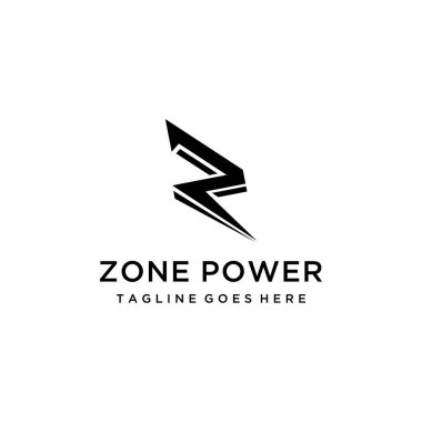 Çizim modern Z işareti geometrik Bolt logosu tasarımı