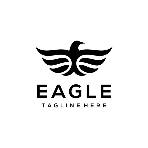Görüntü Modern Eagle Logo Rozet Vektör Siluet Şablonu — Stok Vektör