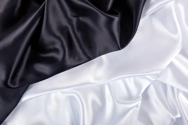 Black and white silk background — Stock Photo, Image
