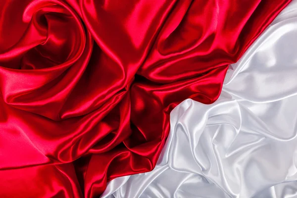 Fundo de seda vermelho e branco Imagens Royalty-Free