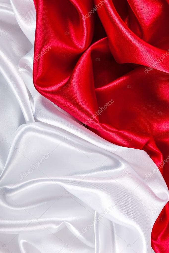 red and white silk background
