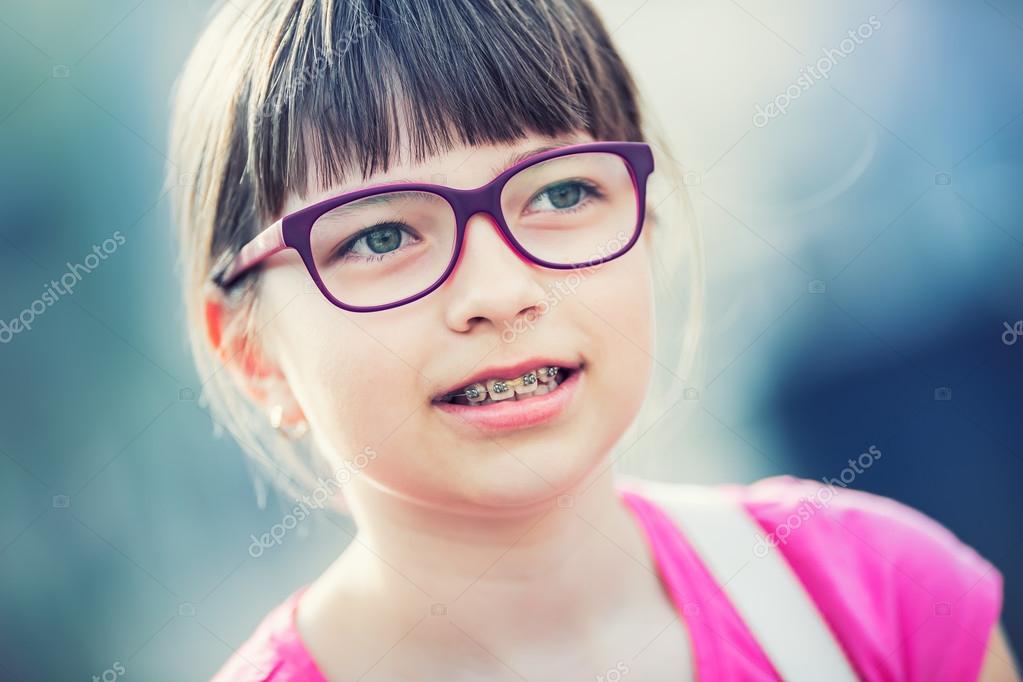 Teen Girl Glasses Facial Penty Photo