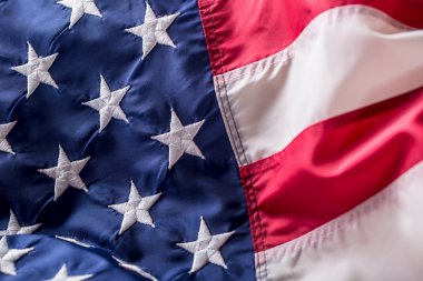 ABD bayrağı. Amerikan bayrağı. Amerikan bayrağı bir rüzgar esiyor. Dördüncü-4 Temmuz