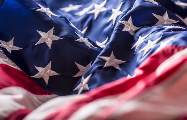 USA flag. American flag. American flag blowing wind. Fourth - 4th of July — Stock Photo, Image