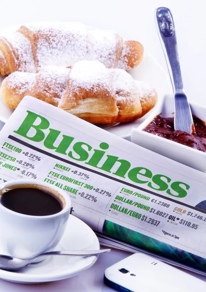 Business-Frühstückskonzept — Stockfoto