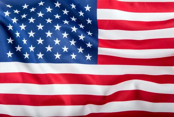 USA flag. American flag. American flag blowing wind. Close-up. Studio shot — Stock Photo, Image