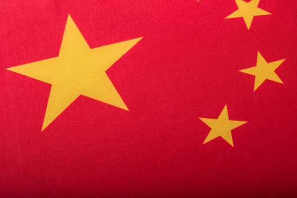 Прапор Китаю. Народів Республіка Китай прапор дме вітер — стокове фото
