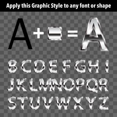 Metin ve şekiller için metal grafik stili