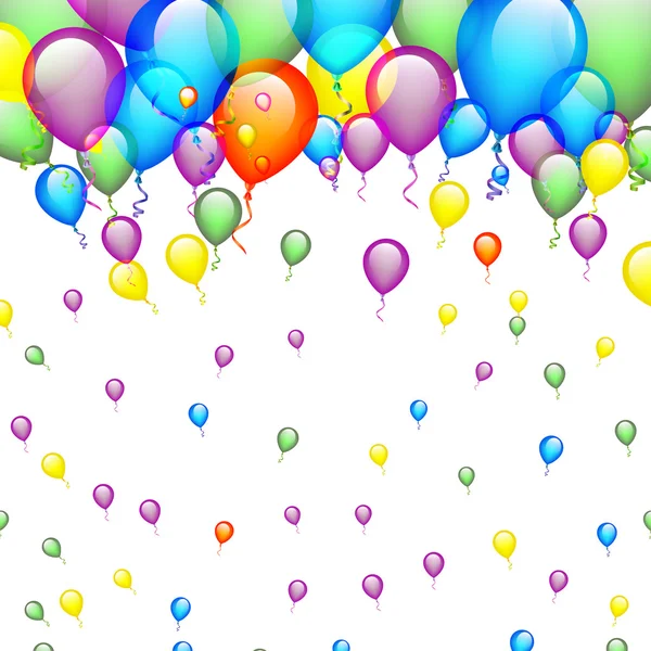 Fondo de cumpleaños con globos — Vector de stock