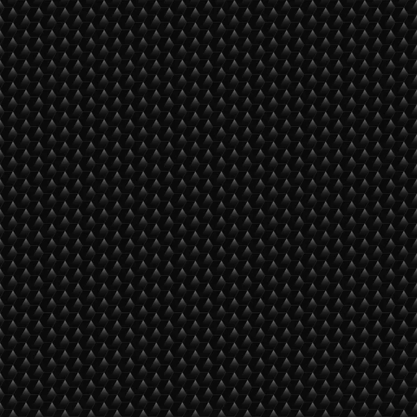 Seamless Black Hexagonal Texture — Stock Vector