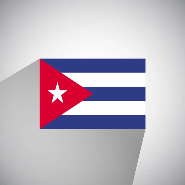 Bandera plana de cuba — Vector de stock