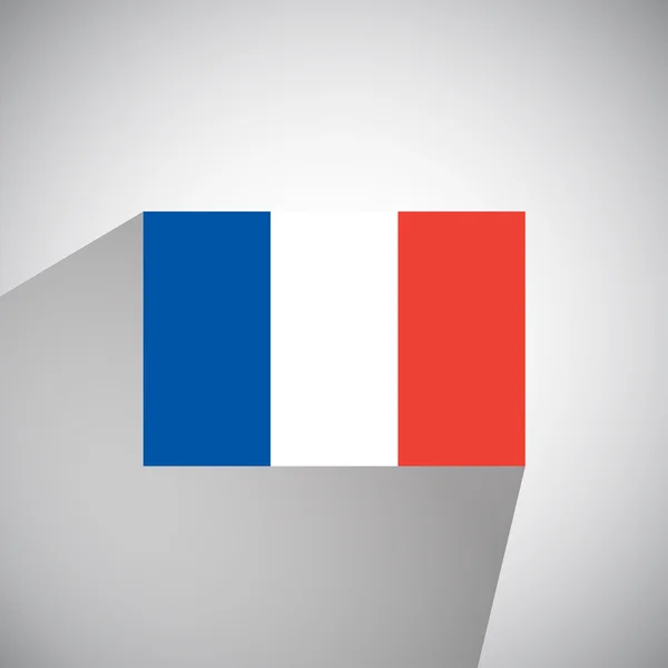 Bandera de Francia de estilo plano — Vector de stock