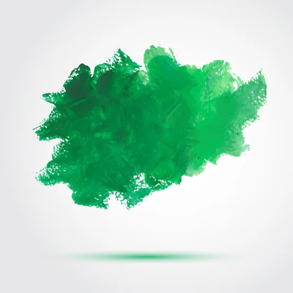 Achtergrond met groene aquarel Effect — Stockvector