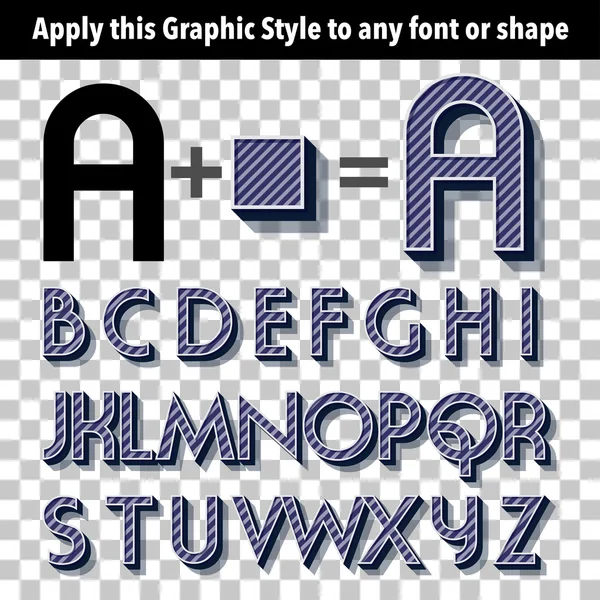 Style graphique en métal pour texte et formes — Image vectorielle