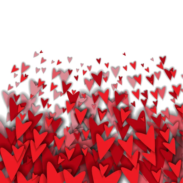 Rode harten achtergrond — Stockvector