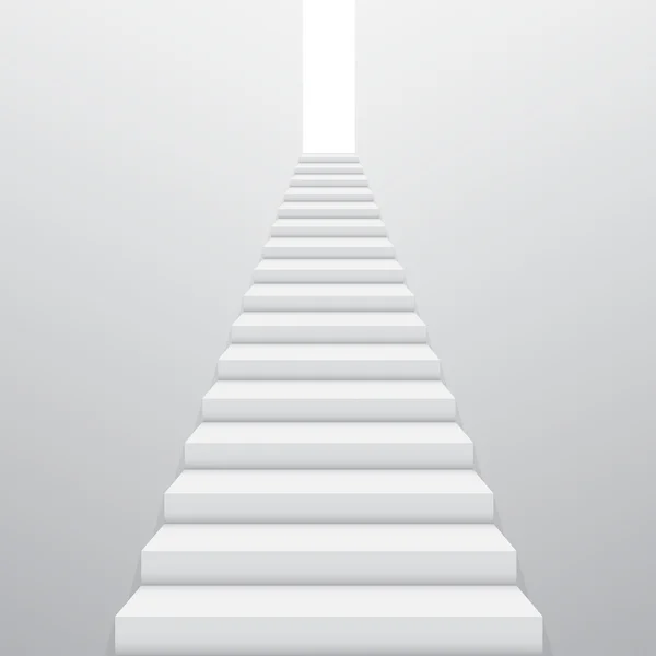 Stairway with Realistic Stairs — Stock Vector