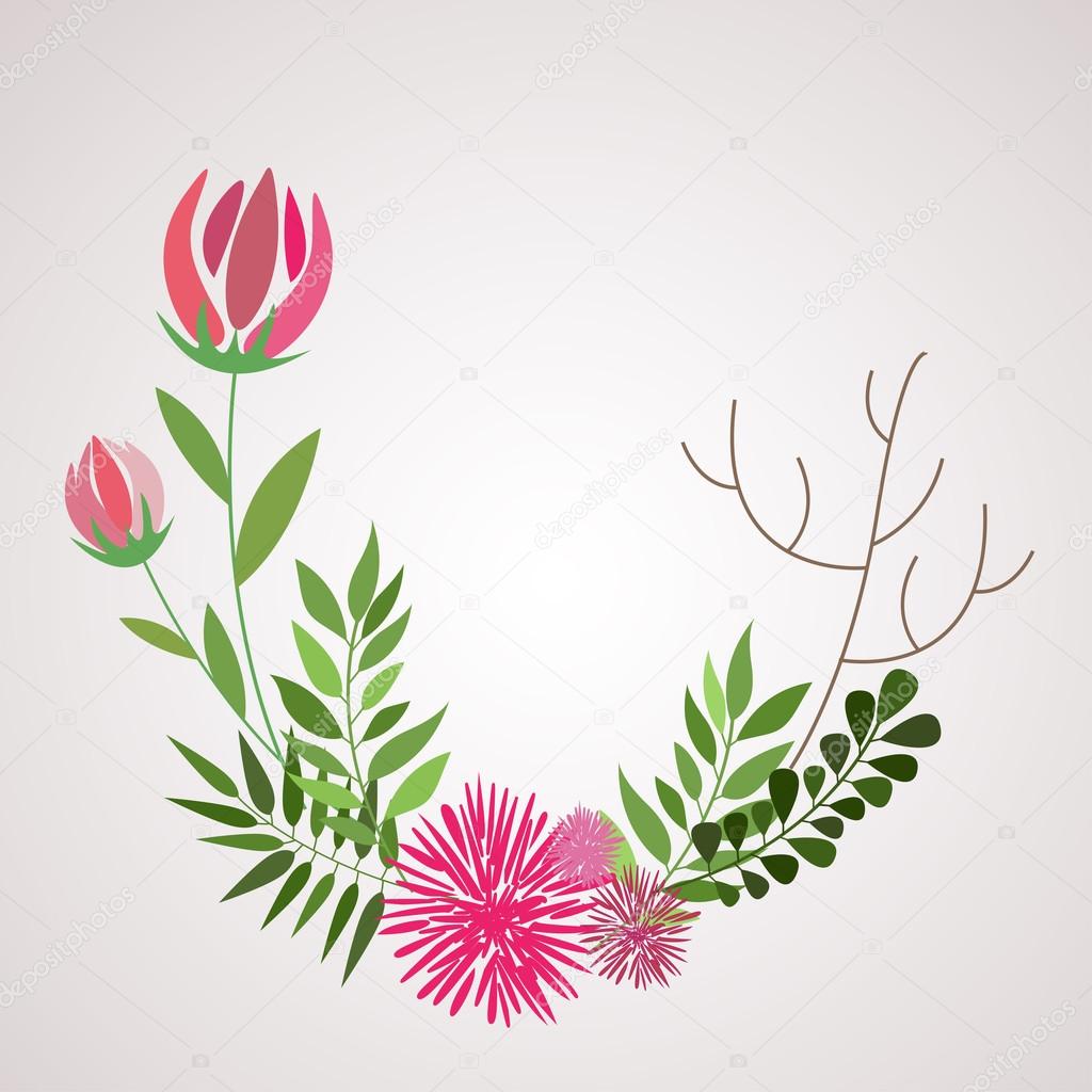 Abstract Decorative Flowers