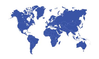 Dünya harita mavi grafiği