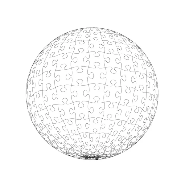 Puzzle Globe Puzzle — Image vectorielle