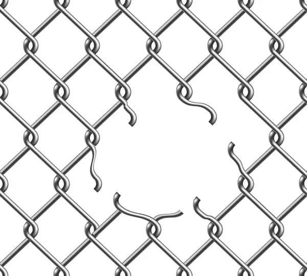 Chainlinks φράχτη σε λευκό — Διανυσματικό Αρχείο