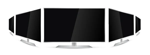 LCD-televisies mockup — Stockvector