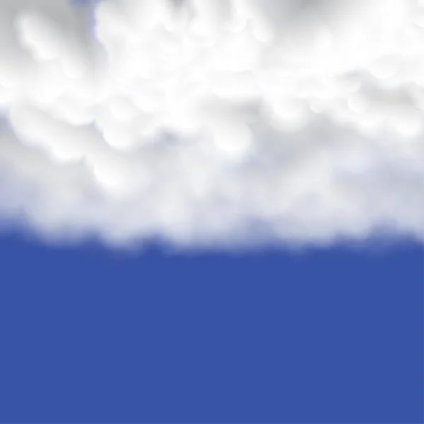 Witte wolken in blauwe lucht — Stockvector