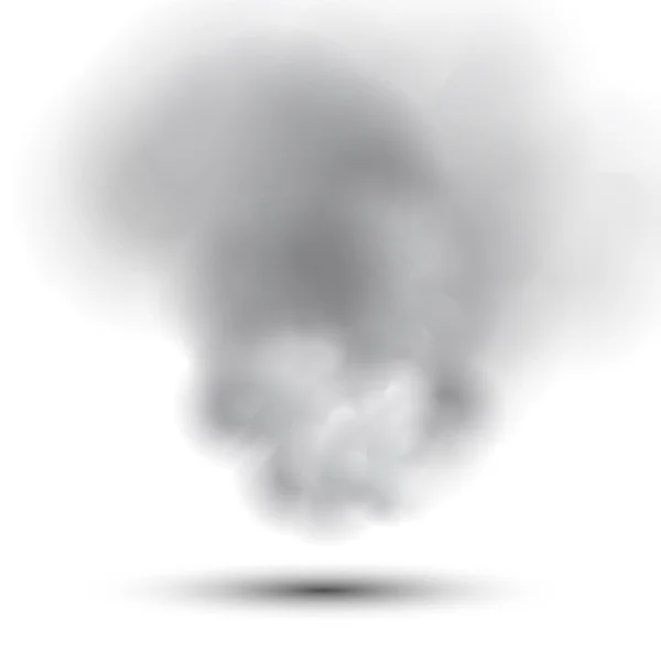 Abstrakt grå rök på vit — Stock vektor