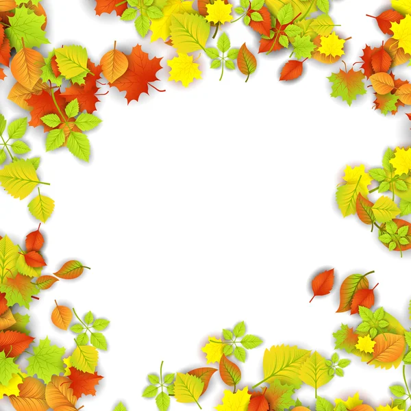 Jesienna rama z liśćmi — Wektor stockowy