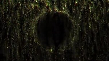 Noel Parıldayan Parçacık Arkaplan Döngüsü Altın Parıltılı Işıklar