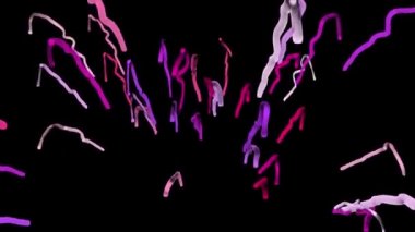 Doğum günü Konfeti Patlama Animasyon Grafikleri. Alfa Şeffaflık Kanalı ile - Prores 4444