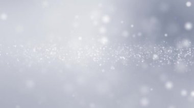 Hafif Parçacıklarla Temiz Minimalist Noel Kış Arkaplanı Döngüsü