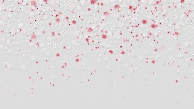 Düz Stil Noel Kar Tanesi Arkaplan Döngüsü Canlandırması