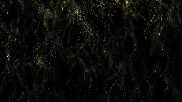 Christmas Sparkling Particle Hintergrundschleife Mit Goldenen Glitzerlichtern — Stockvideo