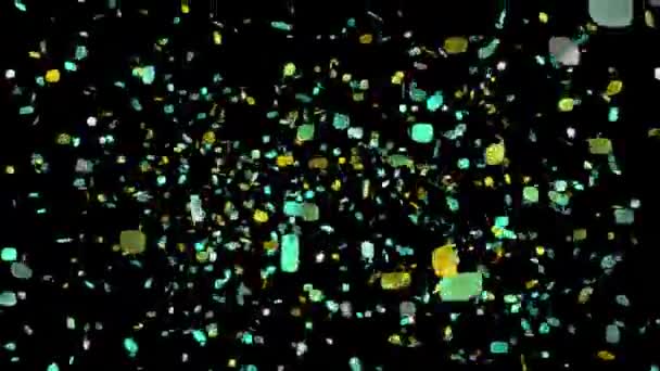 Födelsedag Confetti Explosion Animation Motion Graphics Med Alpha Transparency Channel — Stockvideo