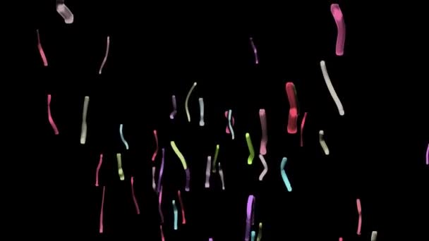 Anniversaire Confetti Explosion Animation Motion Graphics Avec Canal Alpha Transparence — Video