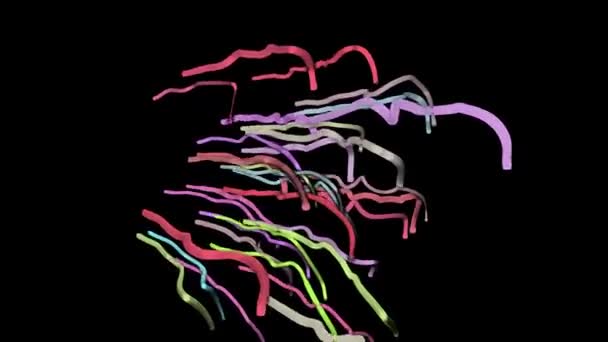 Födelsedag Confetti Explosion Animation Motion Graphics Med Alpha Transparency Channel — Stockvideo