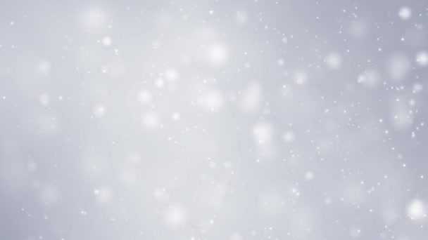 Limpar Minimalista Natal Pano Fundo Inverno Com Partículas Leves — Vídeo de Stock
