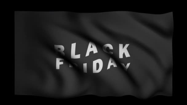 Boucle Drapeau Black Friday Avec Canal Alpha Transparency Prores 4444 — Video