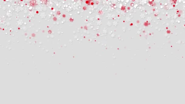 平面风格的圣诞雪花背景图动画 — 图库视频影像