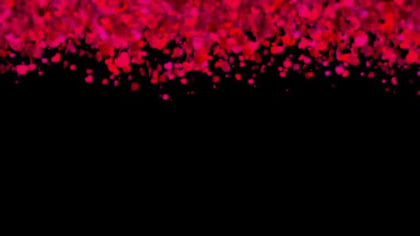 Valentines Day Motion Graphics Hearts Canal Alpha Prores 4444 — Video