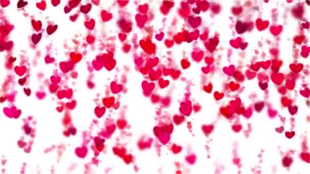 Hintergrundanimation Zum Valentinstag Mit Herzen — Stockvideo
