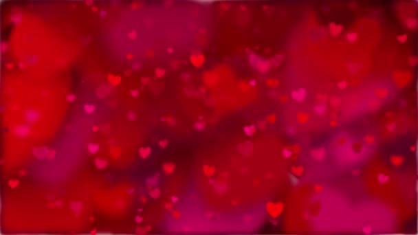 Hintergrundanimation Zum Valentinstag Mit Herzen — Stockvideo