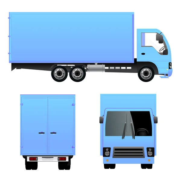 Camion da carico blu — Vettoriale Stock