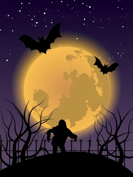 Kísérteties halloween háttér — Stock Vector