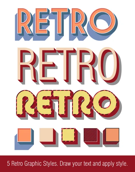 Retro Text Grafik Stile — Stockvektor