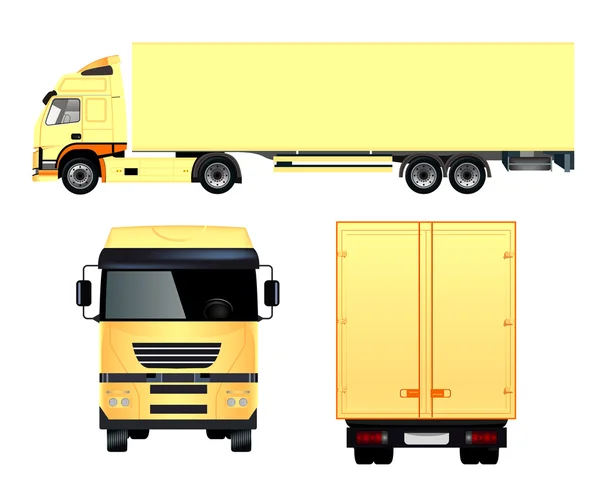 Vektorové částečně truck — Stockový vektor