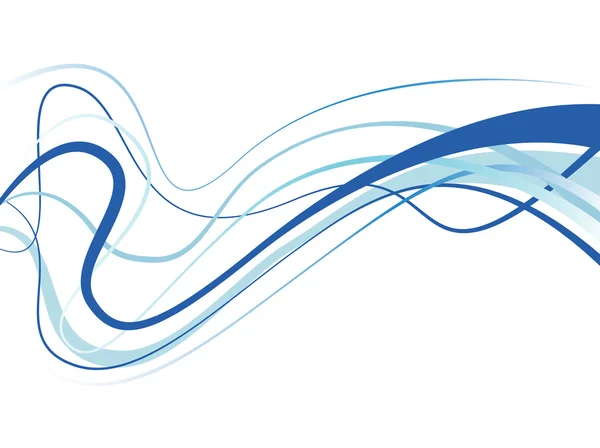 Lignes bleues ondulées — Image vectorielle