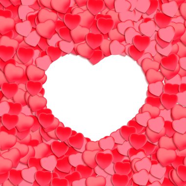 Petal kalpler dağınık boş kalp yapmak